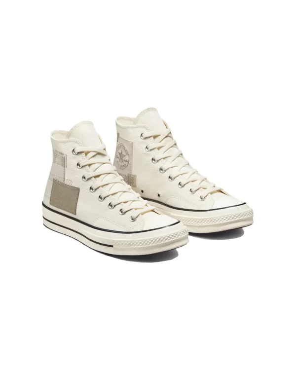 Chuck 70 High-Top Canvas in White Patchwork/Egret