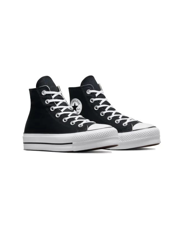 Chuck Taylor All Star High-Top Lift Canvas in Black/White