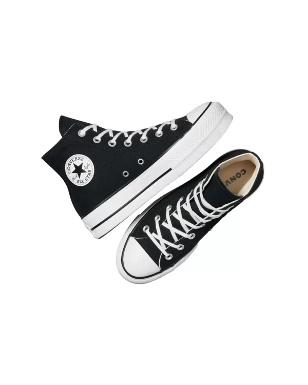 Chuck Taylor All Star High-Top Lift Canvas in Black/White