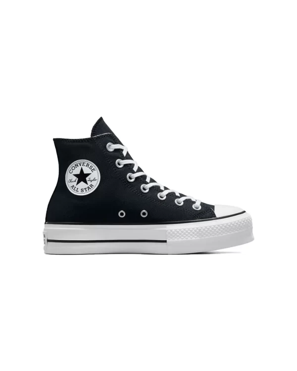 Chuck Taylor All Star High-Top Lift Canvas in Black/White