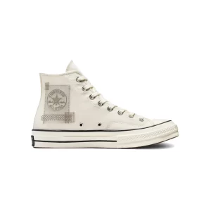 Chuck 70 High-Top Canvas in White Patchwork/Egret